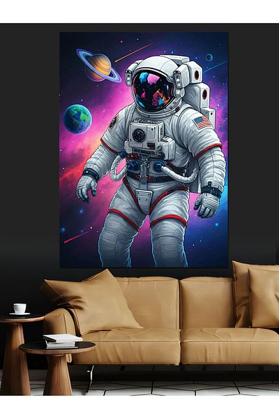 Tablomega Pânză decorativă Space Explorer - Lemn MDF