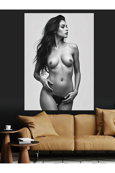 Tablomega Nude Woman Decorative Canvas - Mdf Wooden Painting