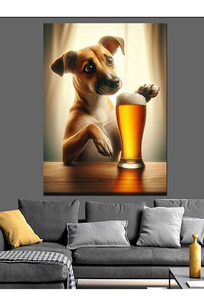 Tablomega Puppy Decorative Canvas - Mdf Wooden Painting