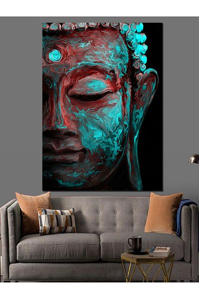 Tablomega Buddha Statue Decorative Canvas - Mdf Wooden Painting