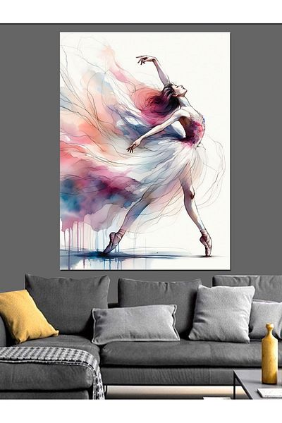 Tablomega Dancing Woman Decorative Canvas - Mdf Wooden Painting