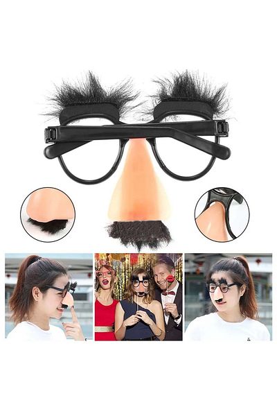SAVA HOME COLLECTİON Fun Disguise Eyebrow Mustache Humor Glasses 9X13 cm