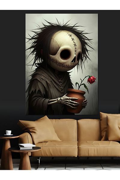 Tablomega Horror Mask Decorative Canvas - Mdf Wooden Painting