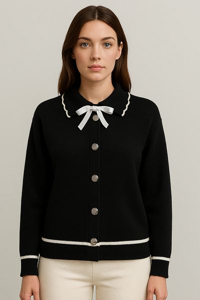 My love butik Pulover de damă cu panglică cu detalii