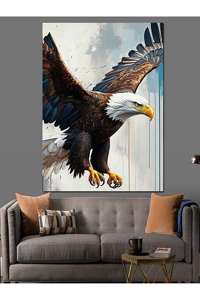 Tablomega Flying Eagle Decorative Canvas - Mdf Wooden Painting