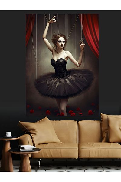 Tablomega Ballerina Woman Decorative Canvas - Mdf Wood Art Print