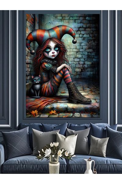 Tablomega Pânză decorativă Joker Clovn - Lemn MDF
