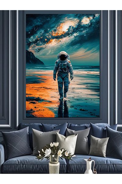Tablomega Pânză decorativă Astronaut Landscape - Lemn MDF