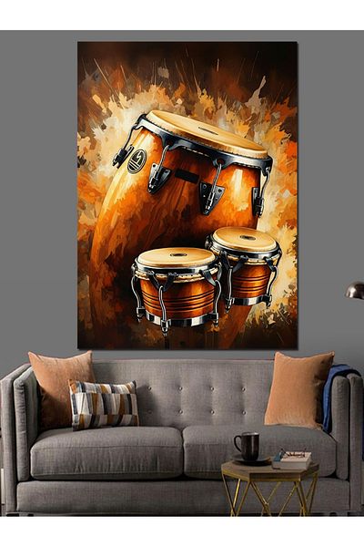 Tablomega Pânză decorativă Bongo Drum - Lemn MDF