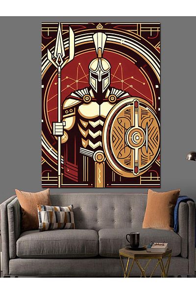 Tablomega Pânză decorativă Armored Warrior - Lemn MDF
