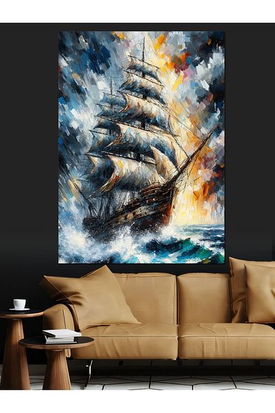 Tablomega Pânză decorativă Stormy Sailing - MDF Lemn