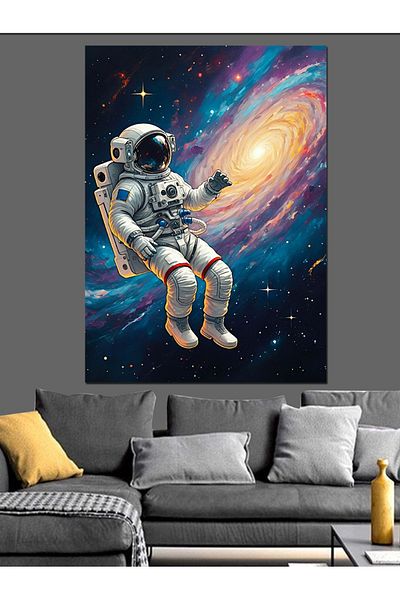 Tablomega Astronaut în spațiu Pânză decorativă - Lemn MDF