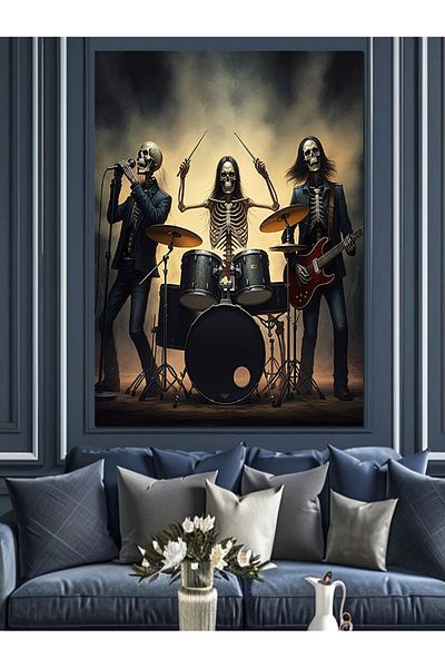 Tablomega Pânză Decorativă Rock Band - Lemn MDF