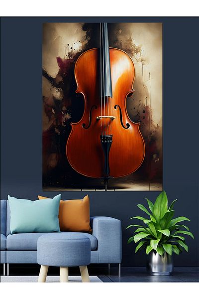 Tablomega Pânză Decorativă Vioara și Viola - Lemn MDF