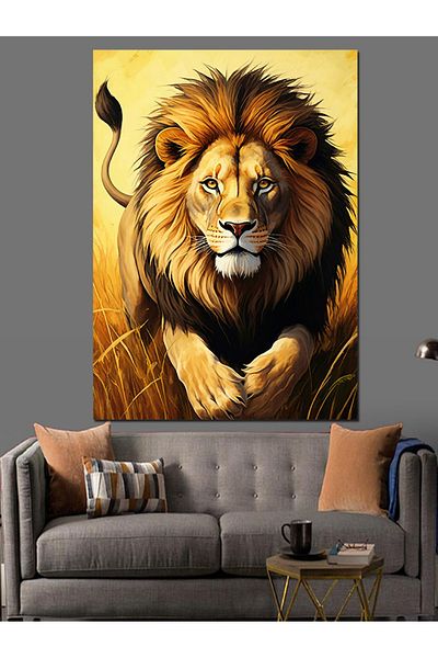Tablomega Pânză decorativă Asil Looking Lion - Lemn MDF