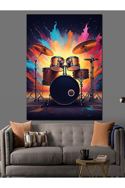 Tablomega Set de tobe cu flacara Canvas decorativ - MDF Lemn Tabla