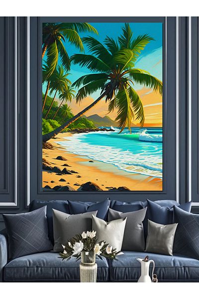 Tablomega Pânză Decorativă Tropic Coast - Lemn MDF