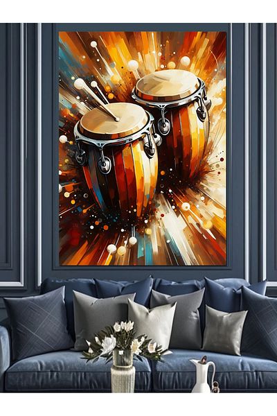 Tablomega Instrumente de percuție și ritm Canvas decorativ - MDF Lemn