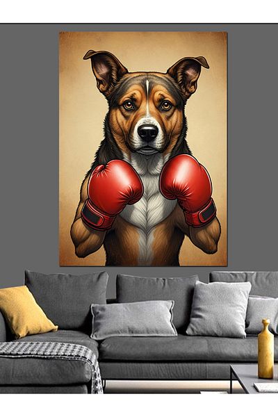 Tablomega Boxer Dog Decorative Canvas - Mdf Wooden Painting