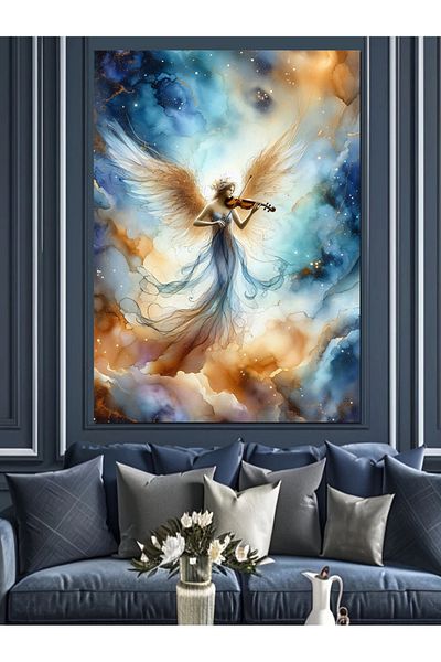 Tablomega Angel in the Sky Decorative Canvas - Mdf Wooden Painting
