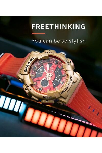 SMAEL Dijital Ve Analog Erkek Kol Saati 8008