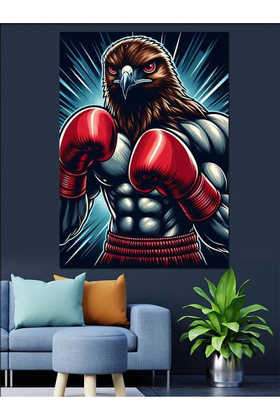 Tablomega Pânză decorativă Boxer Eagle - Lemn MDF