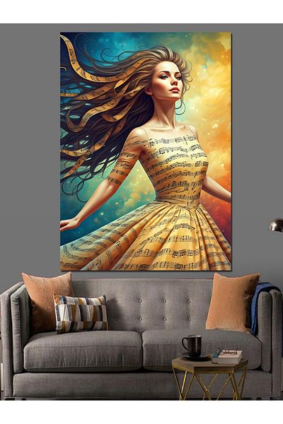 Tablomega Musical Dress Decorative Canvas - Mdf Wooden Painting