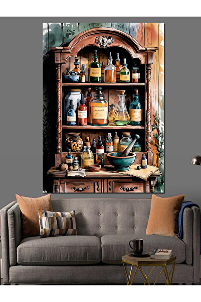 karizmart Dulap pentru băuturi Pânză decorativă - Lemn MDF