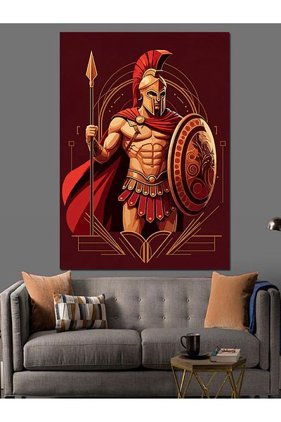 Tablomega Shielded Spartan Decorative Canvas - Mdf Wooden Painting