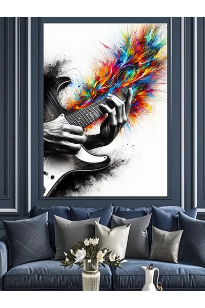 Tablomega Pânză decorativă Exploding Colors - Lemn MDF