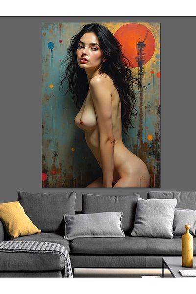 Tablomega Nude Woman Decorative Canvas - Mdf Wooden Painting