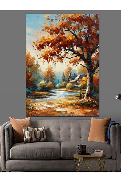 Tablomega Autumn Booties Decorative Canvas - Mdf Wooden Painting