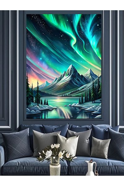 Tablomega Pânză decorativă Northern Lights - Lemn MDF