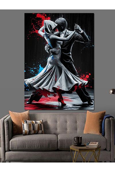 Tablomega Dance Figure Decorative Canvas - Mdf Wooden Table