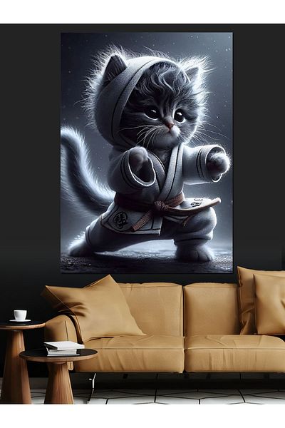 Tablomega Pânză Decorativă Boxer Cat - Lemn MDF