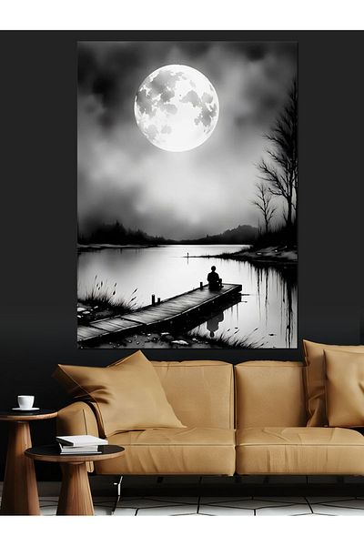 Tablomega Lac Decorativ Canvas - Lemn MDF Tablou