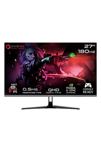GAMEON GOPS27QHD180IPS 27 Inch Gaming Monitor, 2K QHD, 180Hz, 0.5ms Fast IPS, Support PS5