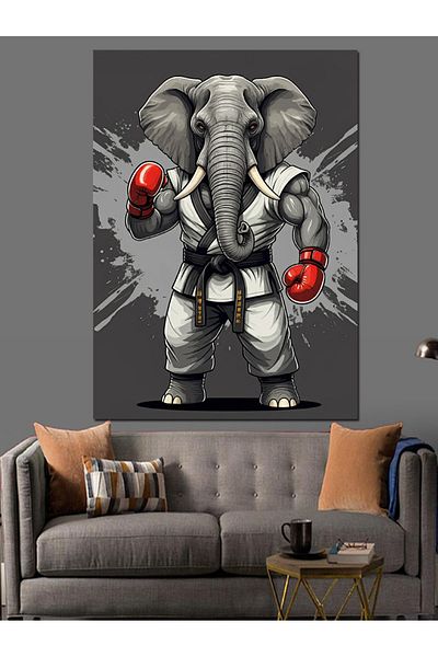 Tablomega Pânză Decorativă Boxer Elephant - Lemn MDF