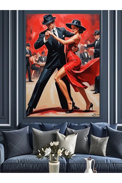 Tablomega Pereche Tango Pânză Decorativă - Lemn MDF