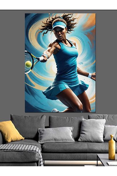 Tablomega Tennis Woman Decorative Canvas - Mdf Wooden Painting