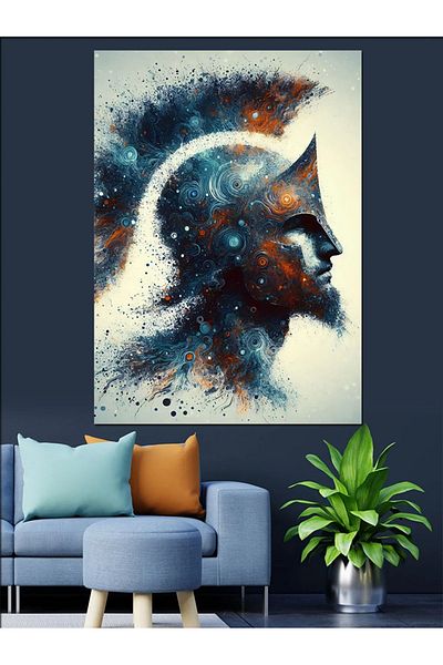 Tablomega Astral Gladiator Decorative Canvas - Mdf Wooden Painting