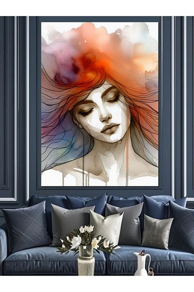 Tablomega Colorful Hat Decorative Canvas - Mdf Wooden Painting