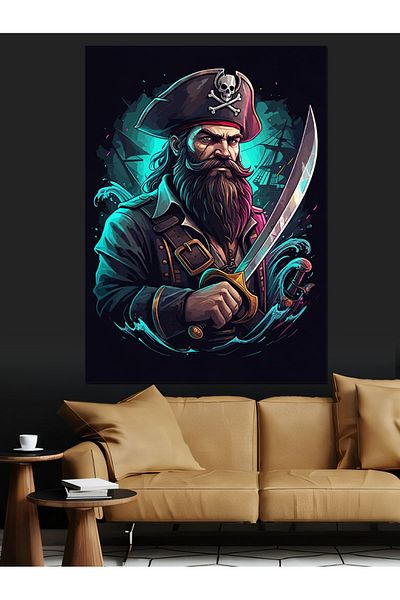 Tablomega Pânză Decorativă Căpitan Pirat - Lemn MDF