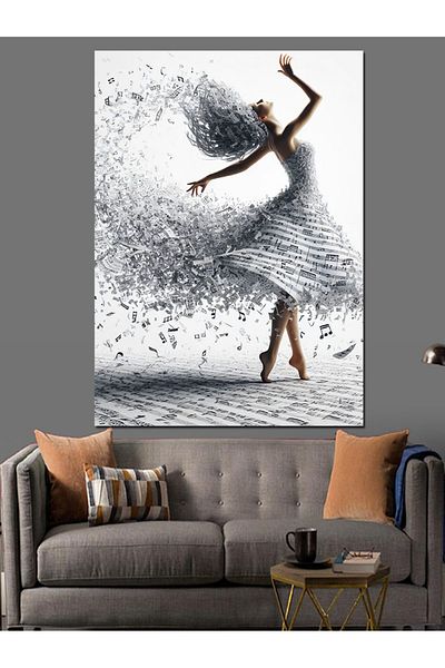 Tablomega Dancing Smashing Woman Decorative Canvas - Mdf Wooden Painting