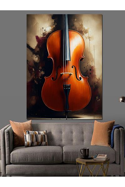 Tablomega Pânză Decorativă Vioara și Viola - Lemn MDF