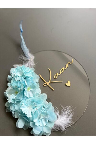 Pembe Ağaç Tasarım Atölyesi Özel Tasarım Süslü Şeffaf İsimli Pano Kapı Süsü-isme Özel Bebek Çocuk Genç Kapı Süsü