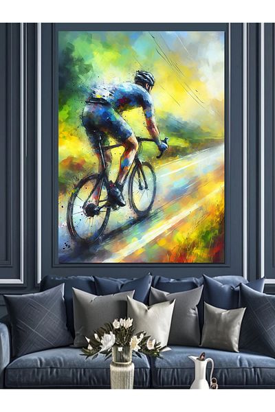 Tablomega Pânză Decorativă Bicicletă Racer - Lemn MDF