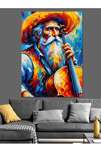 Tablomega Colorful Hat Decorative Canvas - Mdf Wooden Painting
