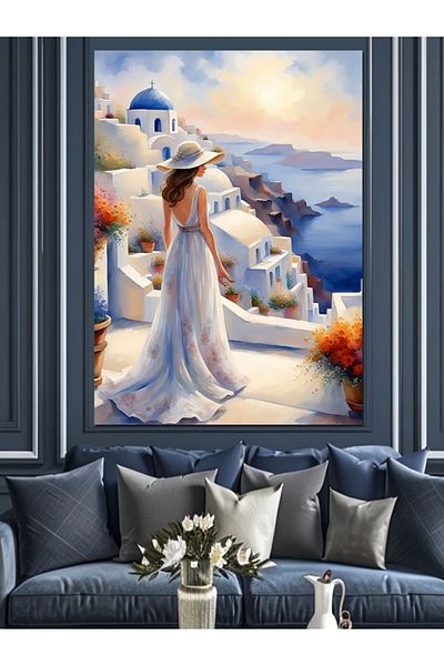 Tablomega White Dress Decorative Canvas - Mdf Wooden Painting