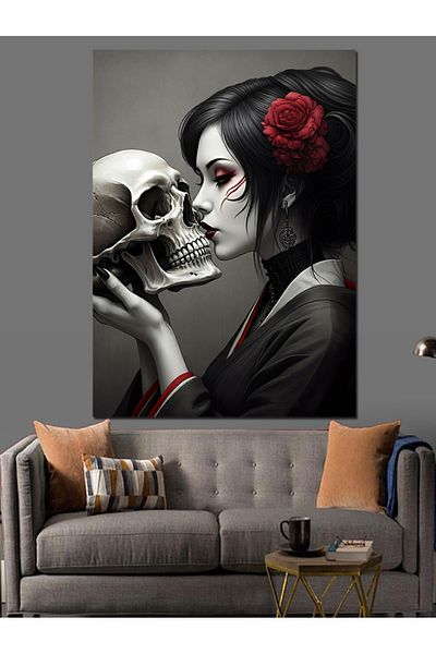 Tablomega Immortal Lovers Decorative Canvas - Mdf Wooden Painting